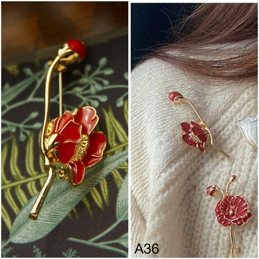 LOLSTUDIO RED GOLD BROOCH B18