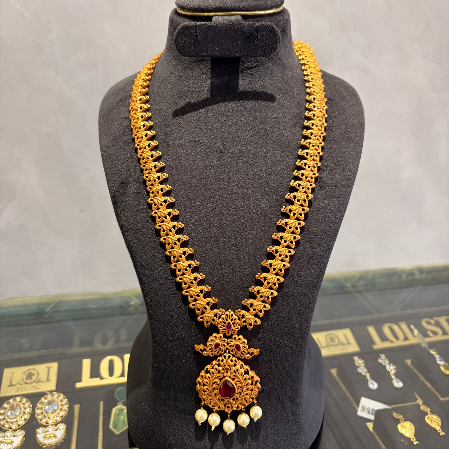 The Aravinda Antique Gold Lakshmi-Style Haram