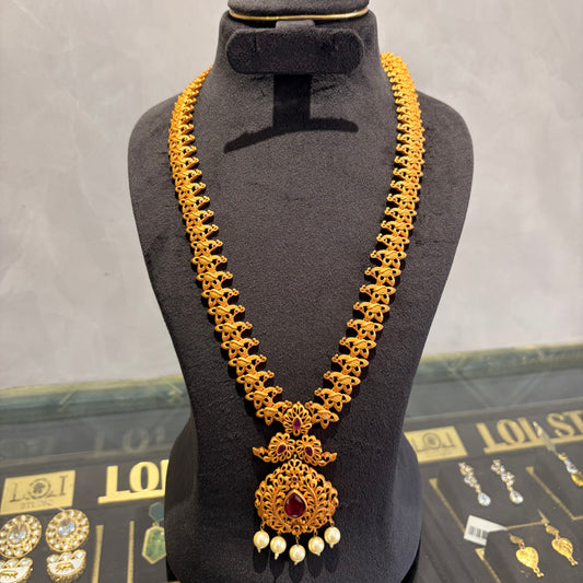 The Aravinda Antique Gold Lakshmi-Style Haram