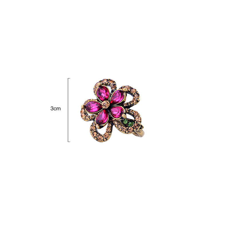 LOLstudio Pink/Purple  Stone Design Ring #6 LOLA-208