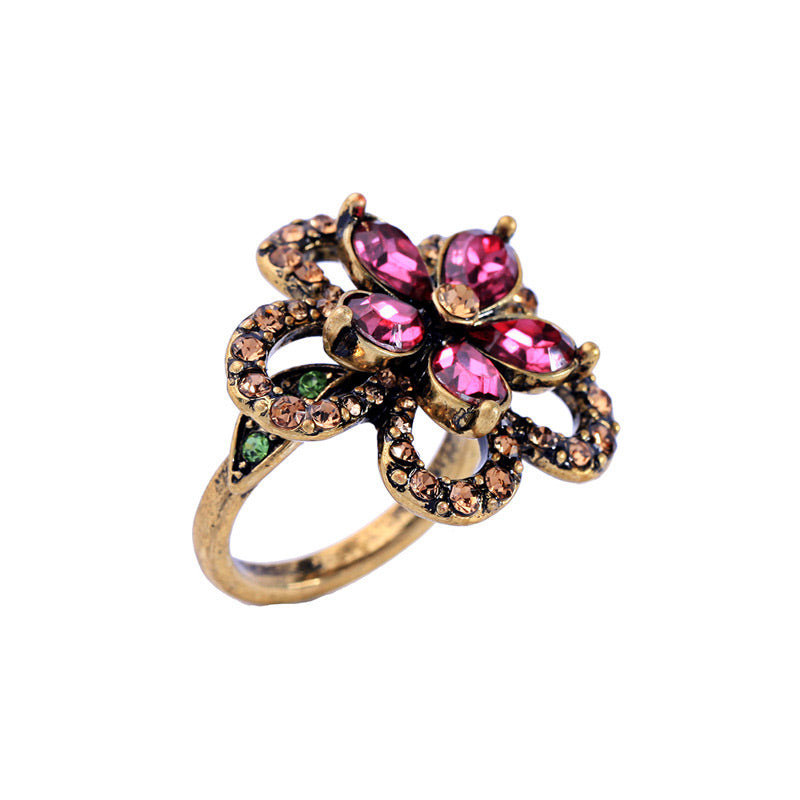 LOLstudio Pink/Purple  Stone Design Ring #6 LOLA-208