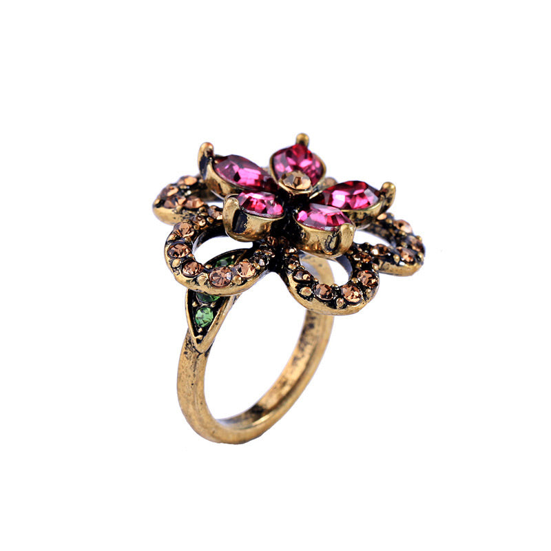 LOLstudio Pink/Purple  Stone Design Ring #6 LOLA-208