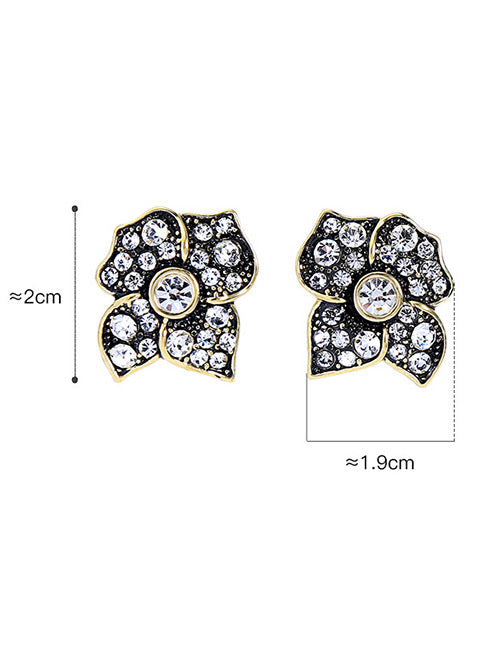 LOLstudio Brass Zircon Diamond Fashion Fusion Stud Earring  LOLB103