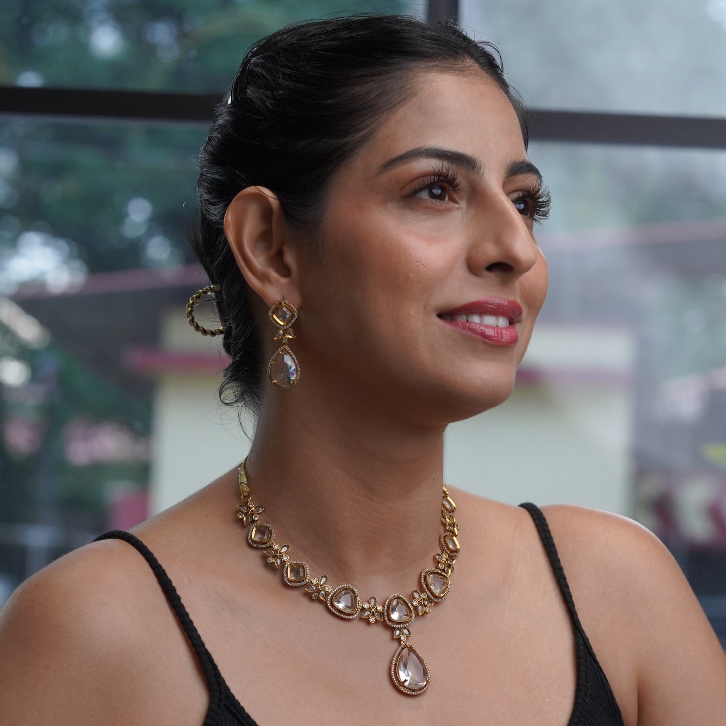 Victorian Diamond Studded Statement Jewelry Set