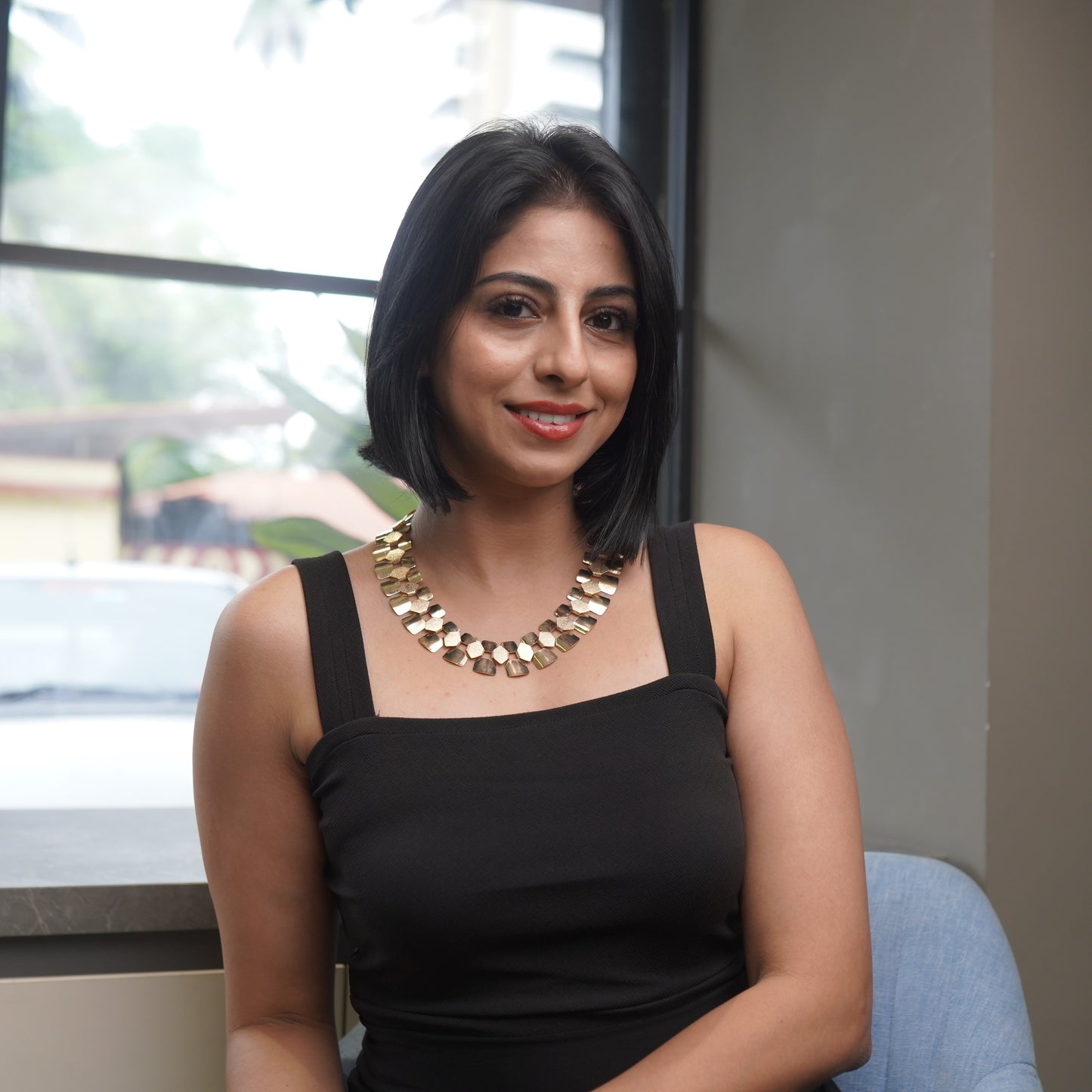 Gold Link Lock Fashion Cocktail Jewellery Set