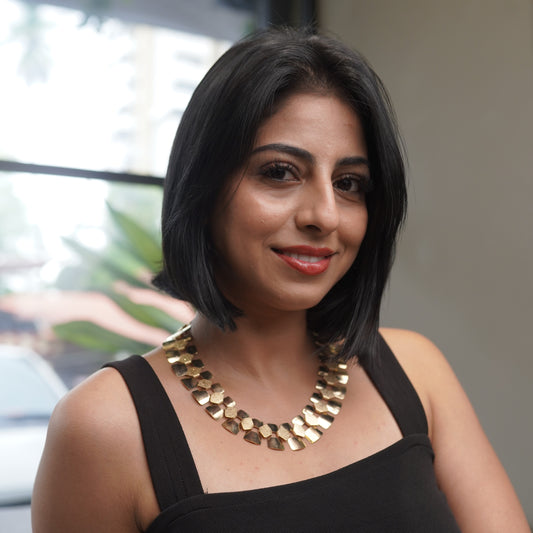 Gold Link Lock Fashion Cocktail Jewellery Set