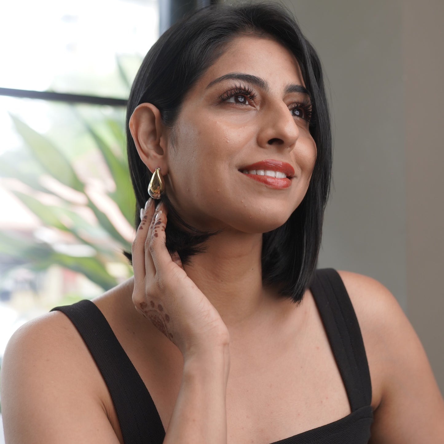 Gold and Silver Changeable Two Way Wear Corporate Daily Wear Earring