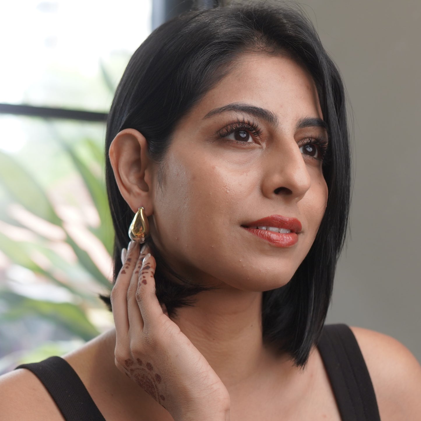 Gold and Silver Changeable Two Way Wear Corporate Daily Wear Earring