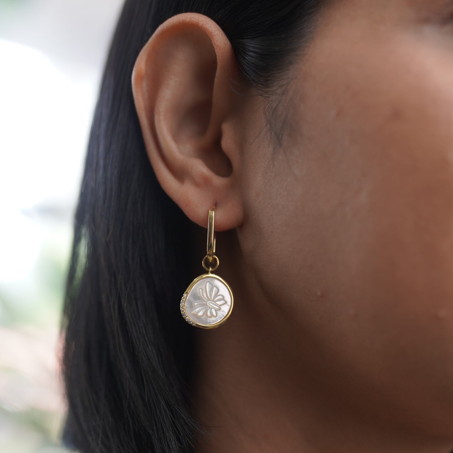 Three Way Earring Hoop And Drop Earring Daily Wear