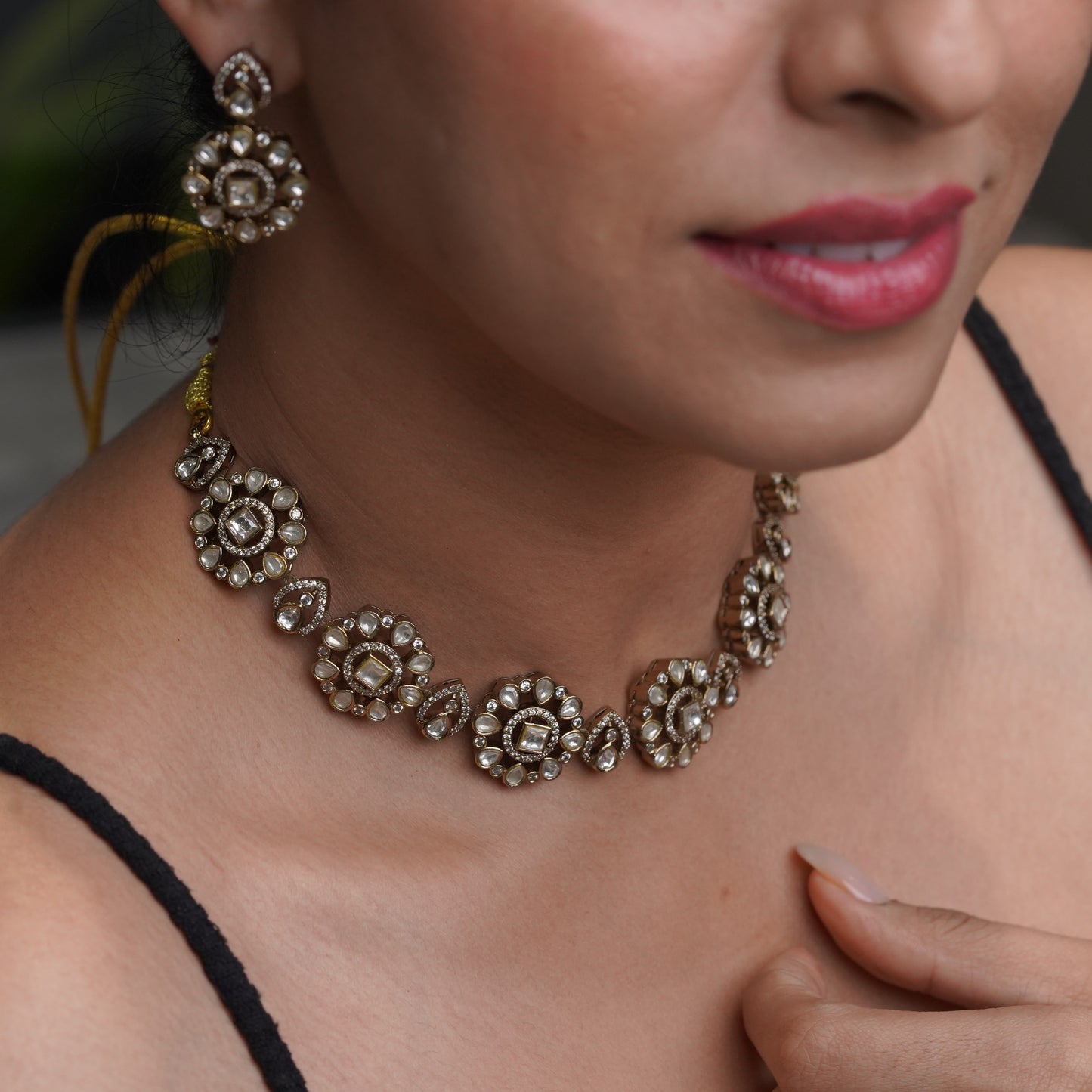 Mughal Muse Handcrafted Kundan Set