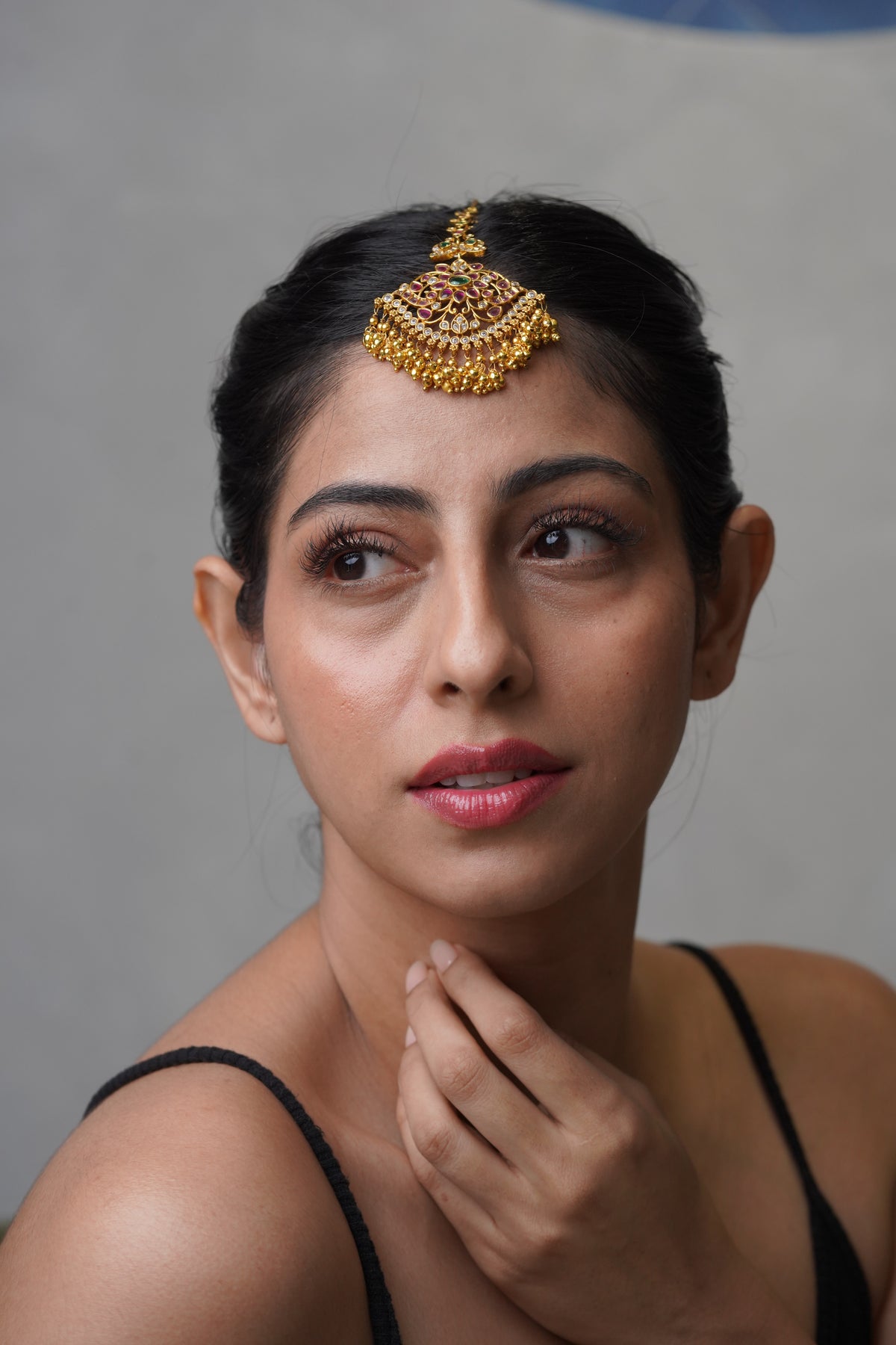 Royal Kundan Floral Maang Tikka