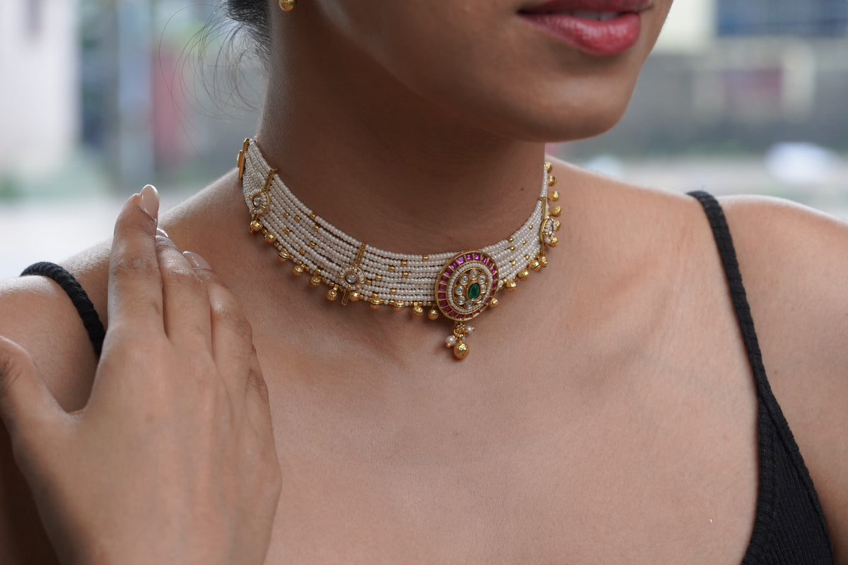 Pearl & Ruby Heritage Choker Set