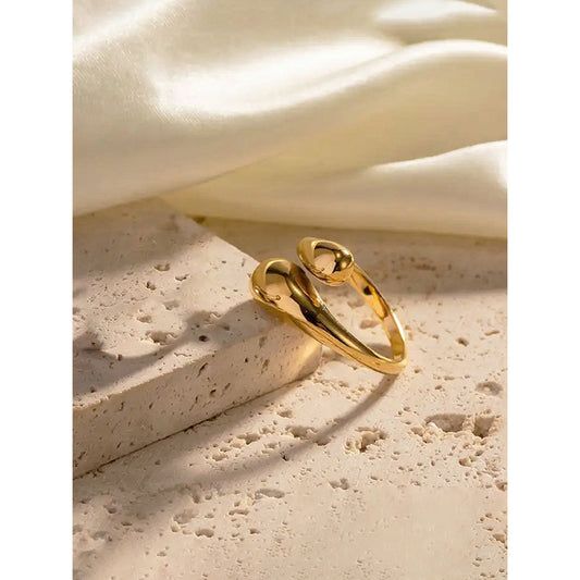 Gold Twist Adjustable Ring