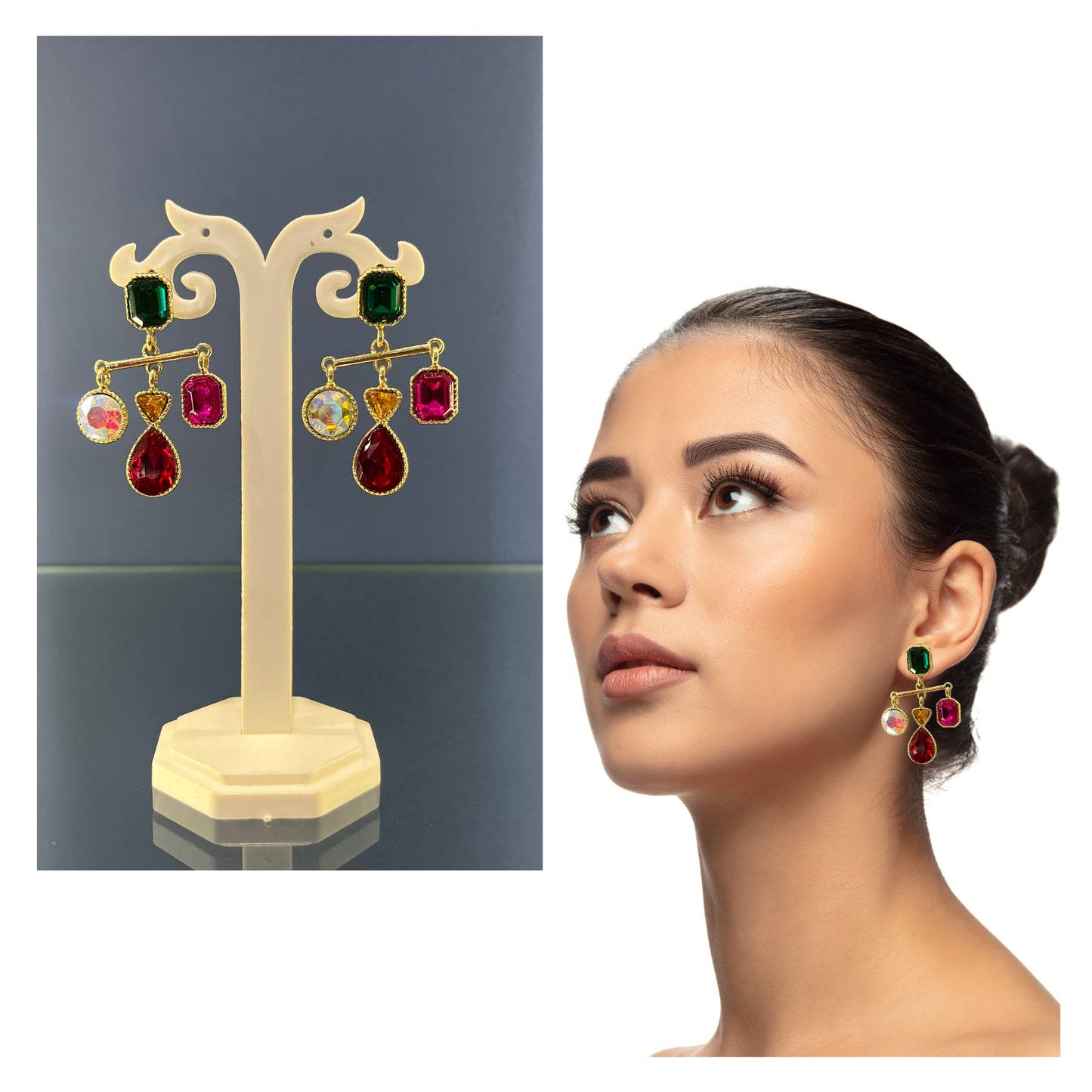 Retro Multi-Color Earrings F53