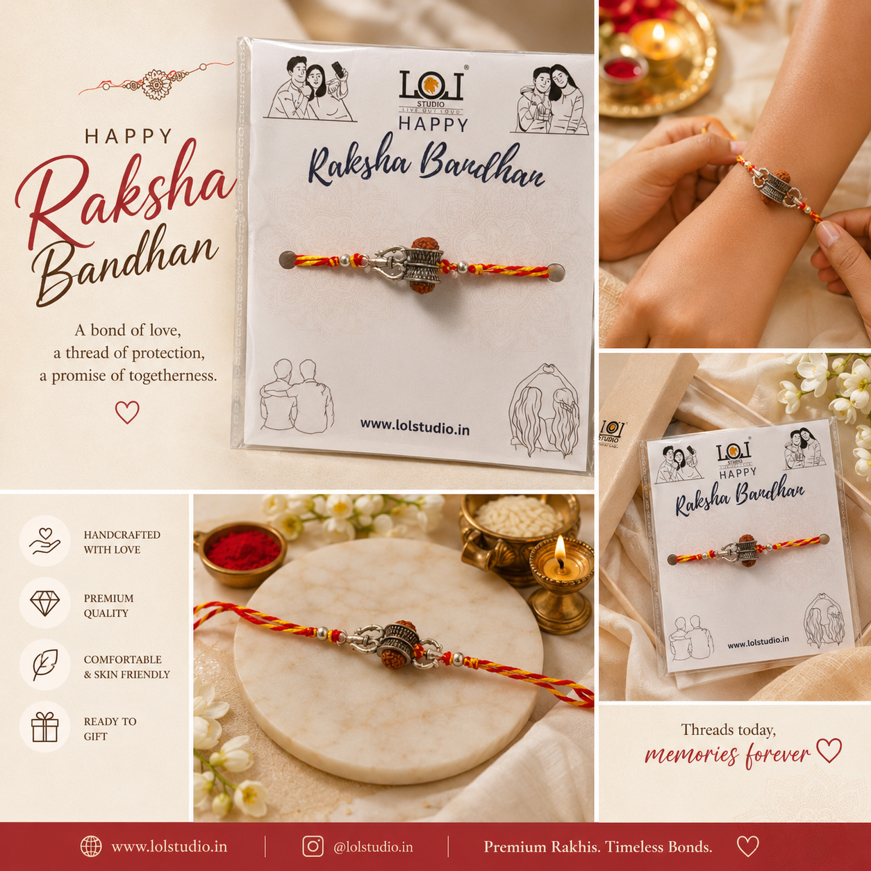 Mahadev Rudraksha Rakhi – A Sacred Bond of Protection | LOLSTUDIO