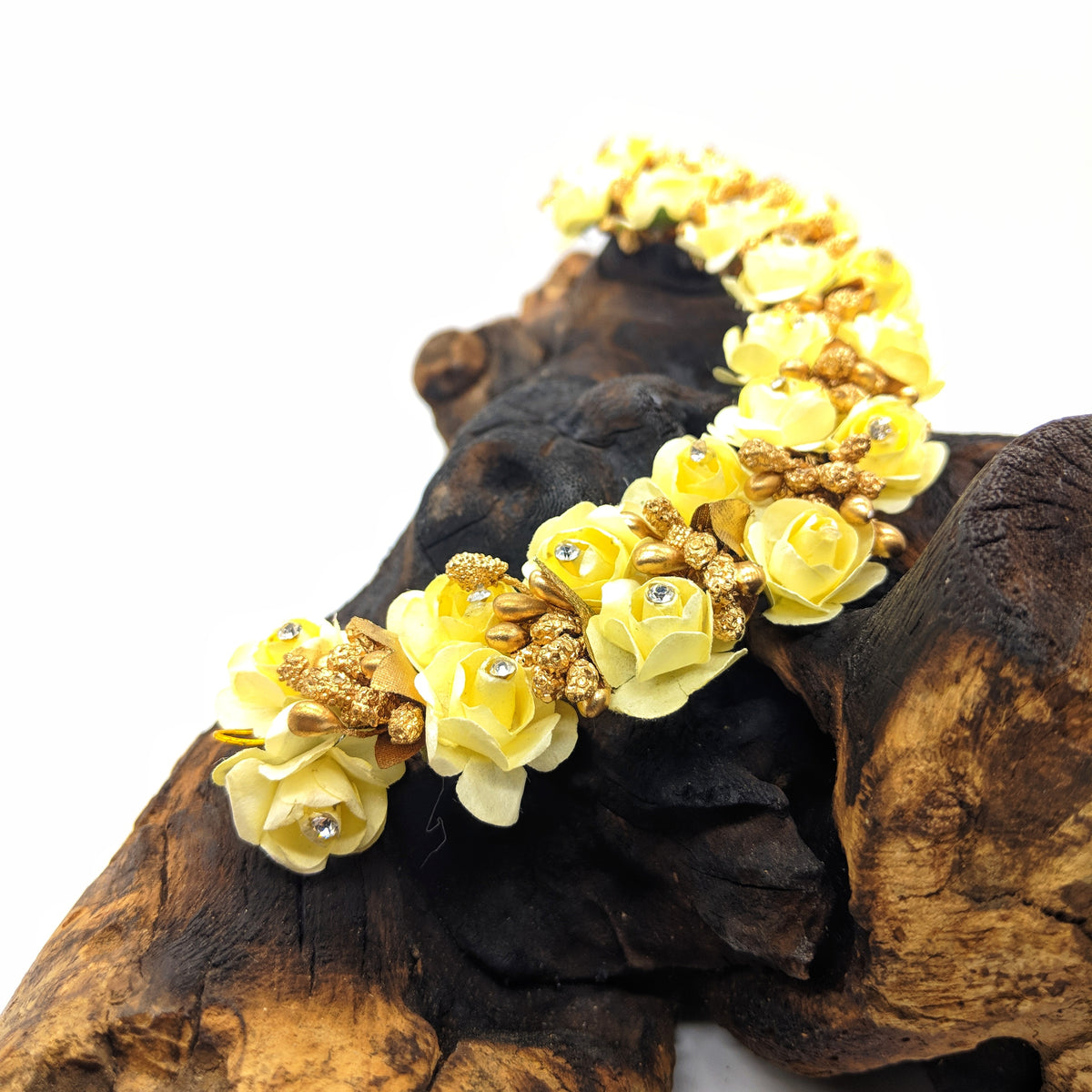 Golden Rose Floral Hair Accessory
