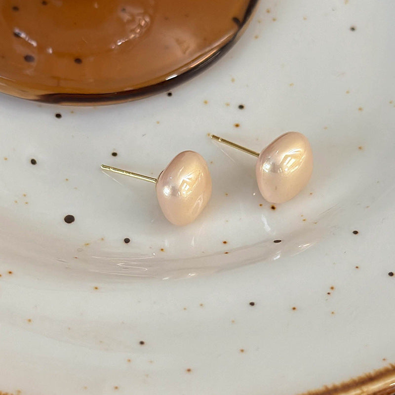 Pearl Glow Square Stud Earrings