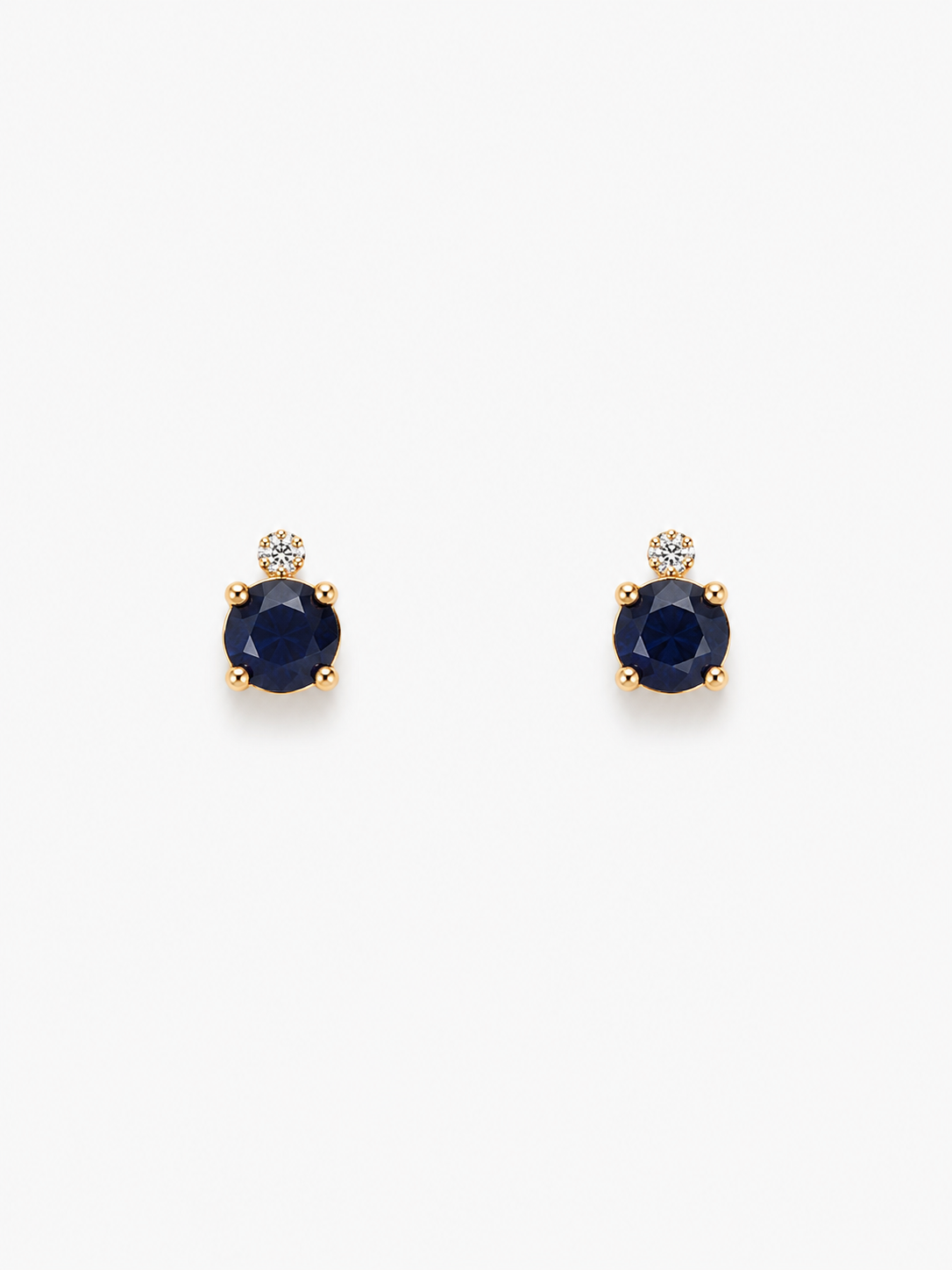 Midnight Blue Crystal Stud Earrings – Elegant Sapphire-Inspired Earrings for Women