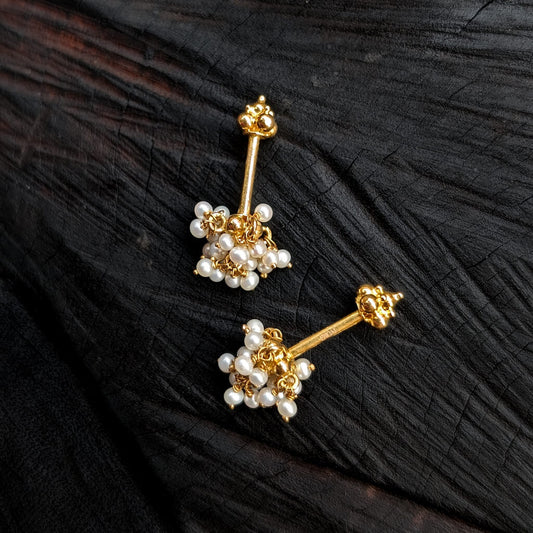 Pearl Pierced Bugaadi aka Koppu Bugadi Earring F23