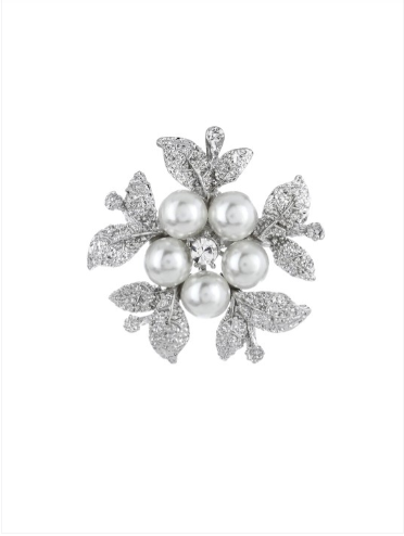 LOLstudio Silver Brooch & Lapel Pins for Saree and Suits B22