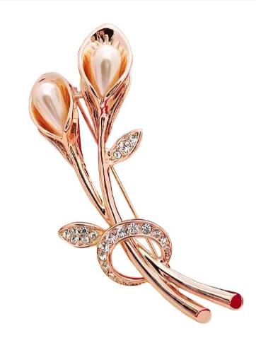 LOLstudio Rose Gold Brooch & Lapel Pins for Saree and Suits B26