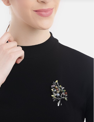LOLstudio Multi- colorBrooch & Lapel Pins for Saree and Suits B28