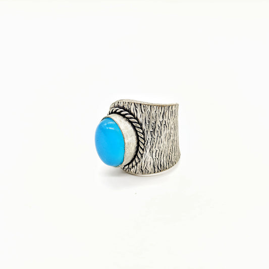 LOLstudio Blue Adjustable Stone Ring B58