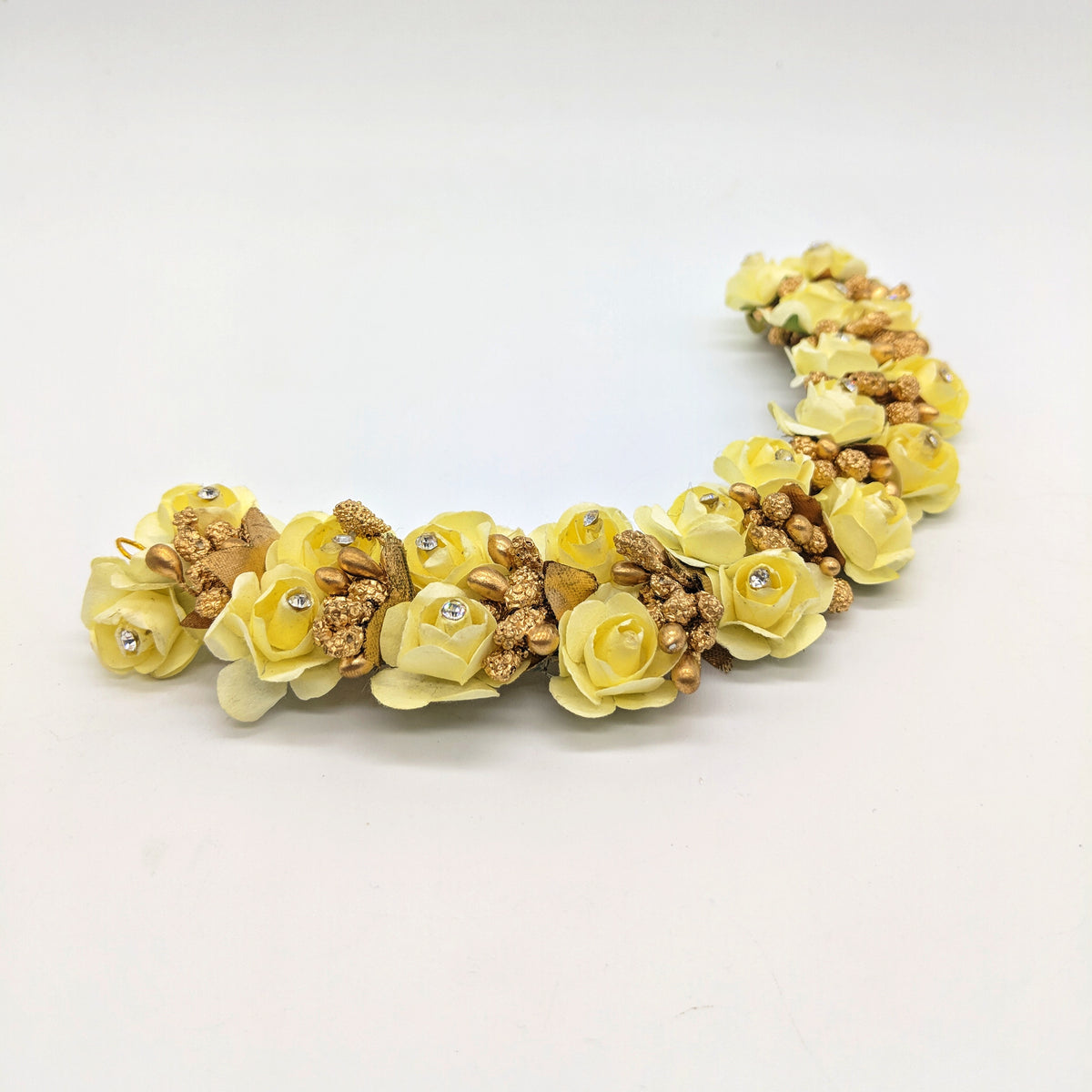 Golden Rose Floral Hair Accessory