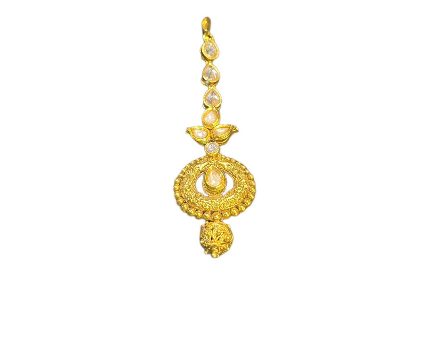 Kundan Gold Work Maang Tikka F38